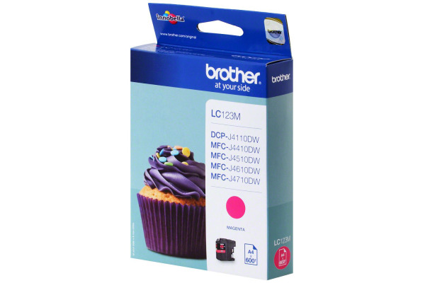 BROTHER Tintenpatrone magenta LC-123M DCP-J411ODW 600 Seiten