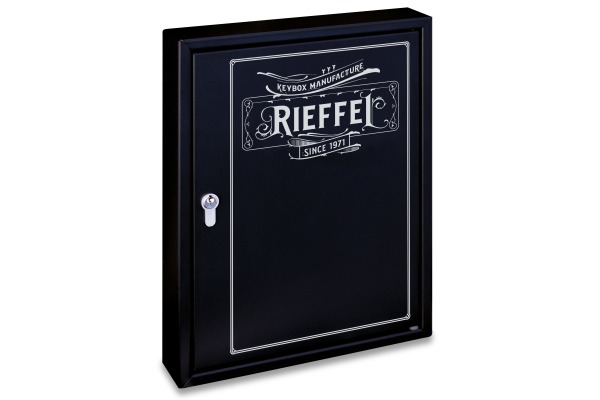 RIEFFEL Schlüsselkasten KyStor schwarz A15755 35x27x6,5cm 42 Haken