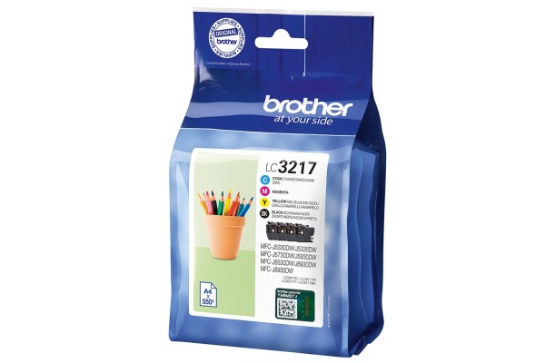 BROTHER Valuepack Tinte CMYBK LC-3217V MFC-J6530DW 550 Seiten