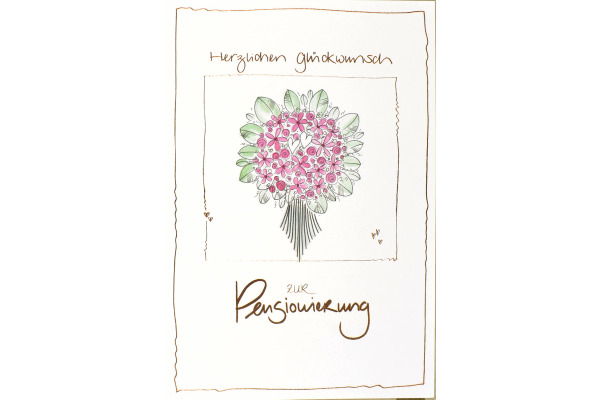 ABC Glückwunschkarte Ruhestand 013025820 Blumen B6