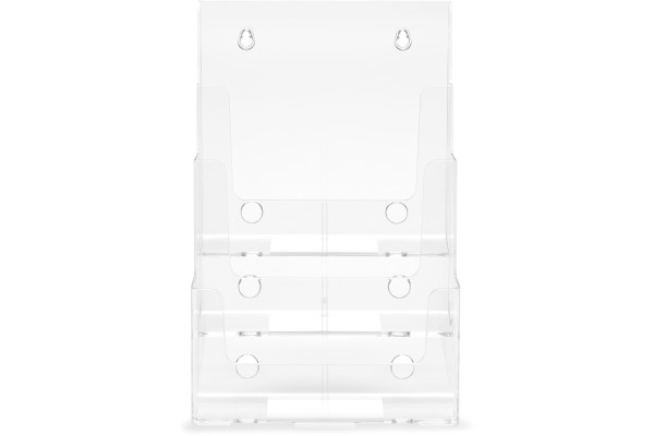 DEFLECTO Prospekthalter Docuholder A4 77301 hoch, 3 Fächer