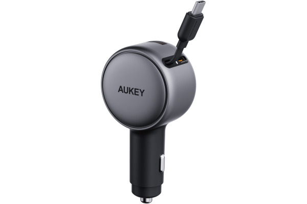 AUKEY Pathfinder Sling Car Charger CC-P5 67W,USB-A&C,Buit-in-Cable