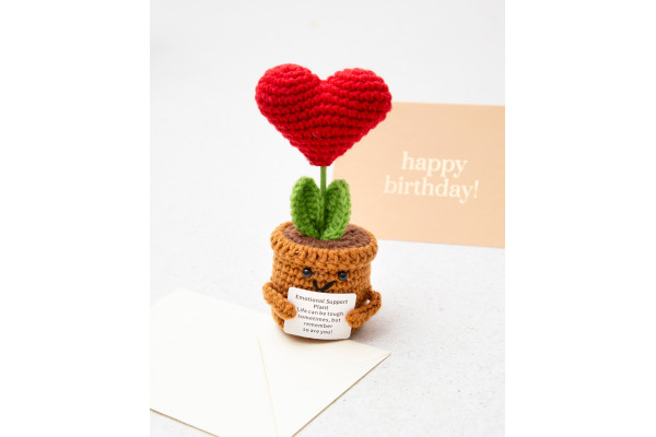 I AM CREA Positive Plant 14.5cm DS-232362 braun