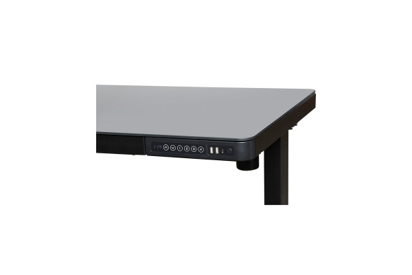 CONTINI Bürotisch ET118 120x60cm 102197 schwarz, Glas