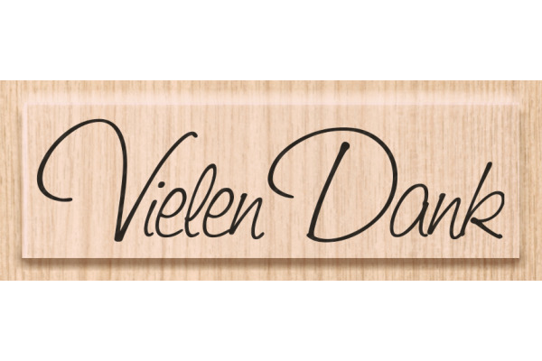HEYDA Stempel Vielen Dank 6.3x1.7cm 211800600 Holz matt
