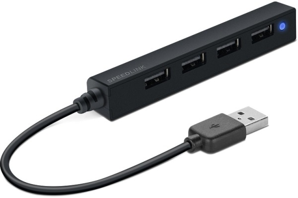 SPEEDLINK SNAPPY SLIM USB HUB 2.0 SL140000B 4-Port black