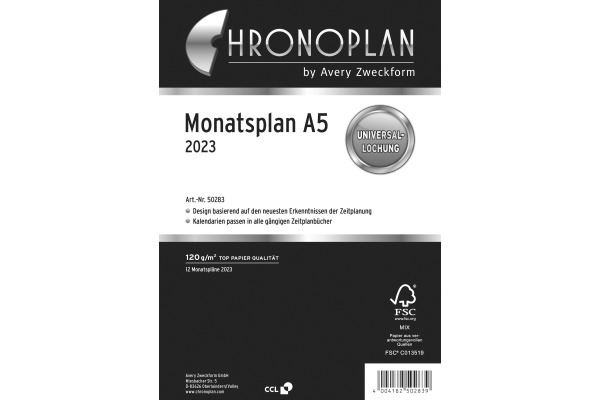 CHRONOPLA Monatspläne 2024 50284Z.24 A5