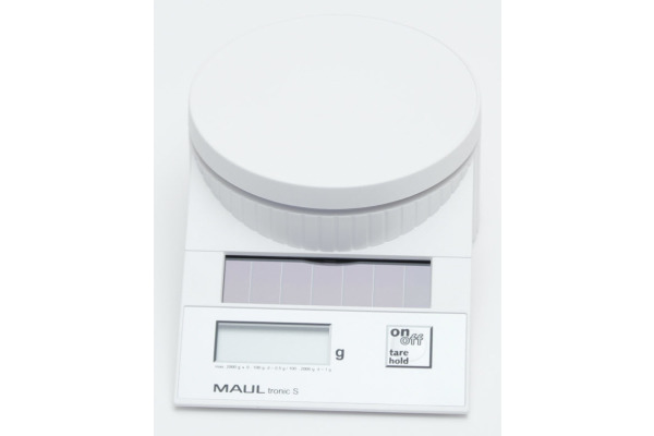 MAUL Briefwaage MAULtronic S 2000g 15120 02 0,5g-100g/1g-100-2000g weiss