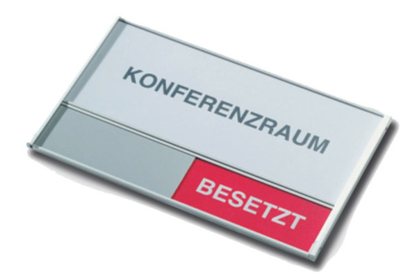 BEREC Türschild 108x180mm 314.077 Alu, Frei-Besetzt