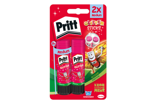 PRITT Klebestift Glitter 2x20g 45900244 pink