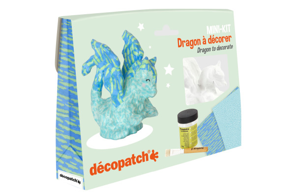 DECOPATCH Bastelset Drache KIT035C Bogen, Tier, Pinsel, Lack