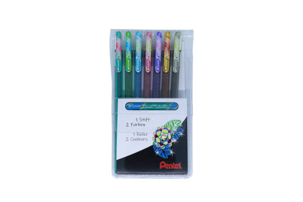 PENTEL Roller Hybrid Dual Metallic K110D-7 7 Farben 0.5mm