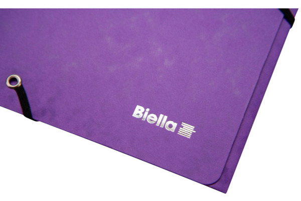 BIELLA Gummibandmappe A4 17840142U violett, 355gm2 200 Bl.