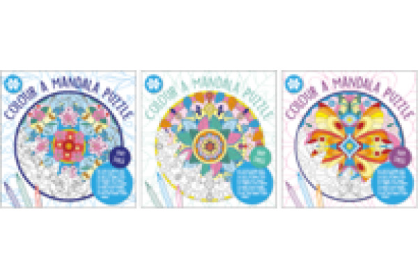 ROOST Mandala-Puzzle rund Flower PU91 rund, assortiert 25x25cm