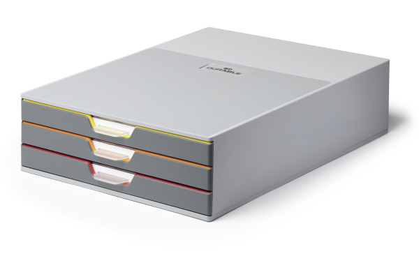 DURABLE Schubladenbox Varicolor 3 760327 weiss/bunt 3 Schubl.