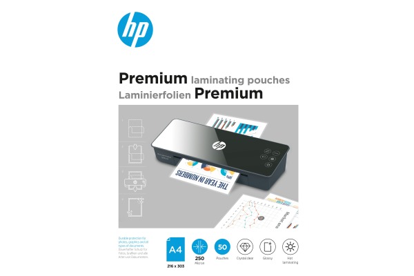 HP Laminiertaschen 9125 Premium, A4, 250 Mic