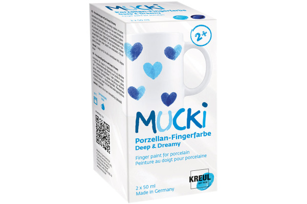 KREUL Porzellan-Fingerfarbe Mucki KR-26324 Deep & Dreamy 2x50ml