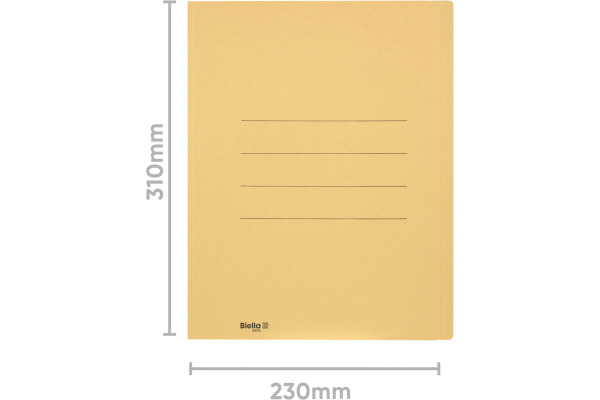 BIELLA Einlagemappe A4 25040020U gelb 240g/m2 100 Stück