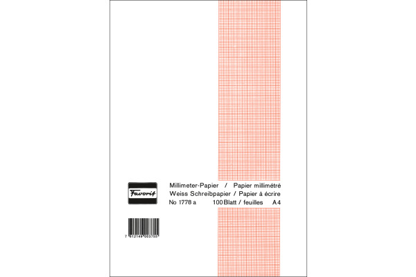 FAVORIT Block A4 1778 A weiss, 80g 100 Blatt
