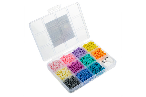 GLOREX Heishi Perlen-Set 61630242 pastel, assortiert 1000 Stück