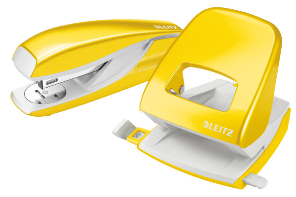 LEITZ Locher/Hefter WOW 5095 50951016 gelb, Bundle 30 Blatt