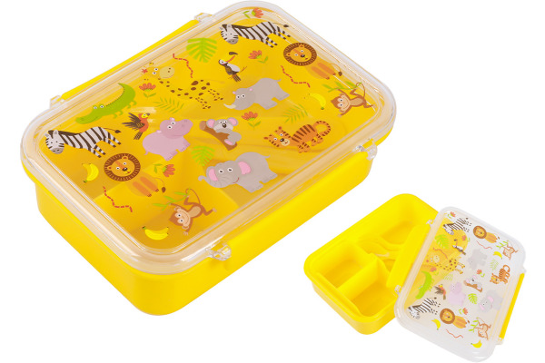 I-DRINK Lunch Box mit Löffel + Gabel ID2011 Animals