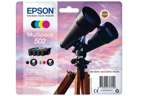 EPSON Multipack Tinte 502 CMYBK T02V640 WF-2860/XP-5100 4-color