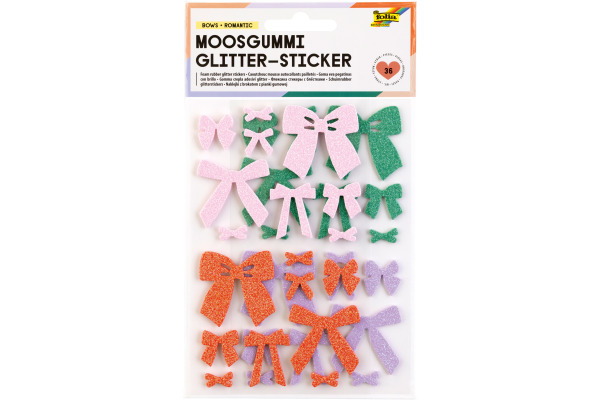 FOLIA Moosgummi Sticker 23780 Bows Romantic 36 Stück
