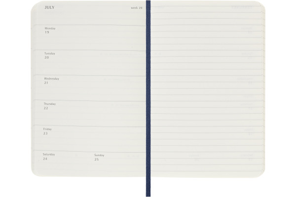 MOLESKINE Wochen-Notizkalender 26/27 DSB2018WN 18M liniert SC saphir 9x14cm