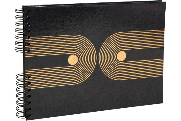 EXACOMPTA Spiralalbum Graphik 32x22cm 16748E Schwarz 50 Seiten