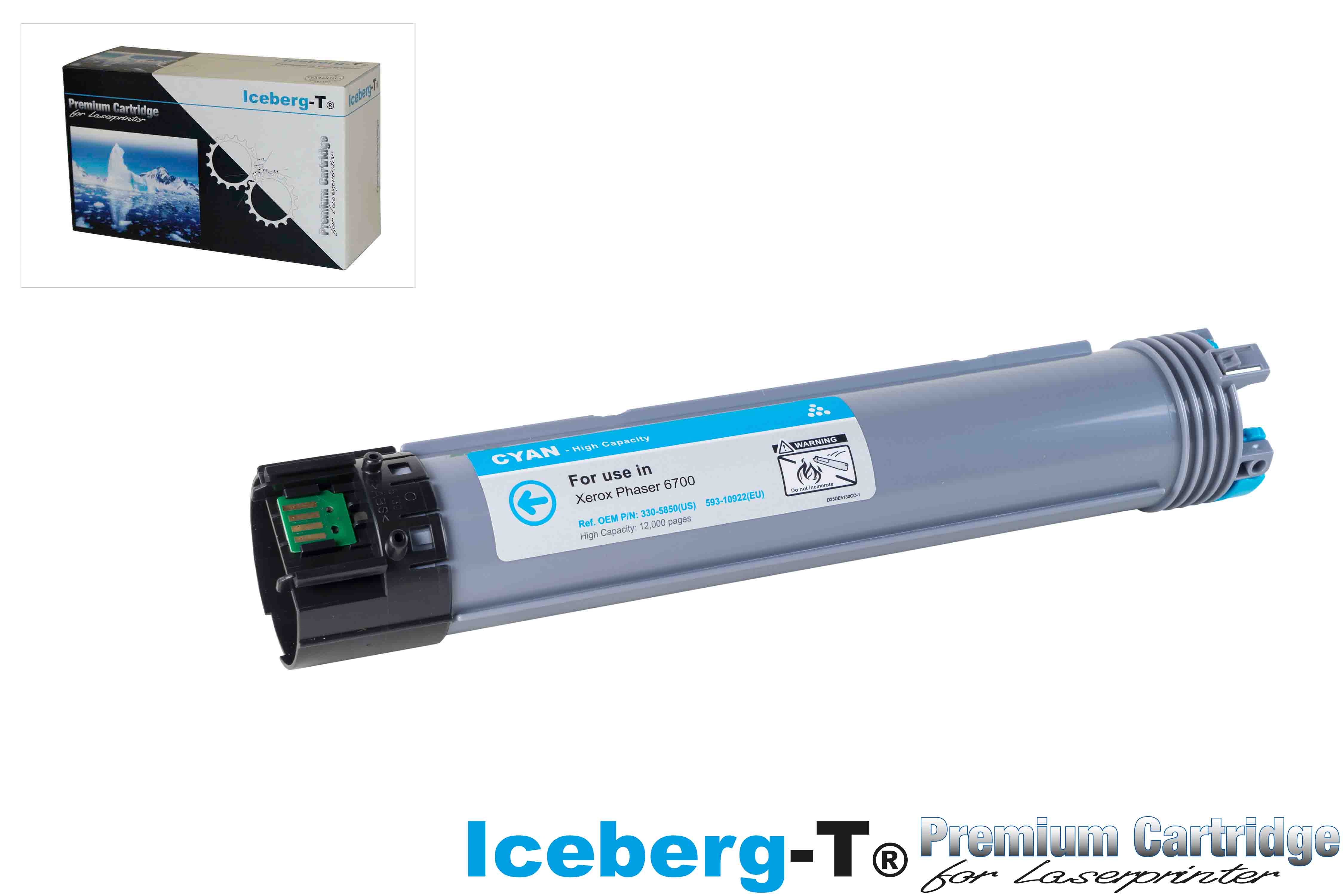 Iceberg-T Toner Xerox Phaser 6700 12'000 Seiten, cyan