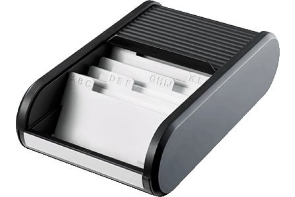 HELIT Visitenkarten-Box H6218095 schwarz 67x136x240mm