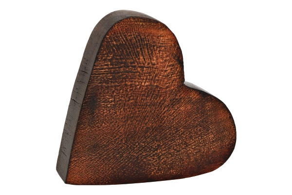 ROOST Herz aus Mangoholz 10036838 braun 14x13x4cm