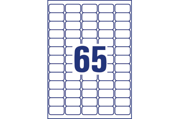 AVERY ZW. Tiefkühletiketten 38,1x21,1mm L7971-25 1625 Stück