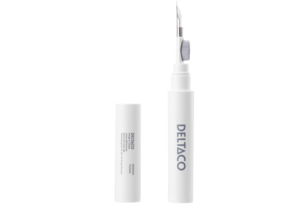 DELTACO Earphone cleaning pen CLP-100 metal tip,brush,sponge,liquid