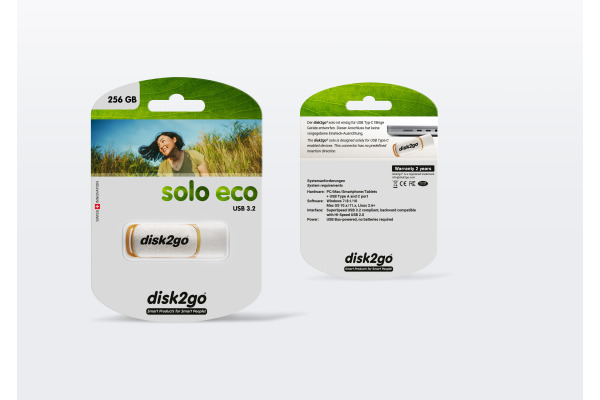 DISK2GO USB-Stick solo eco 256GB 30006805 Type C USB 3.2