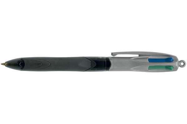 BIC Kugelschreiber 4 Colours 0.4mm 526283 mit Clip, GRIP PRO