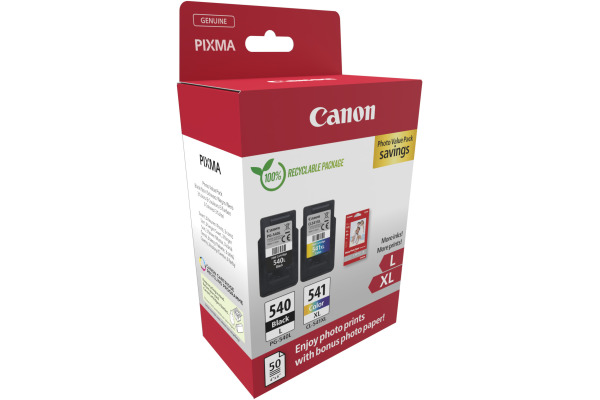 CANON Photo Value Pack L/XL CMYBK PGCL540/1 PIXMA MG2150 GP-501 50Bl.