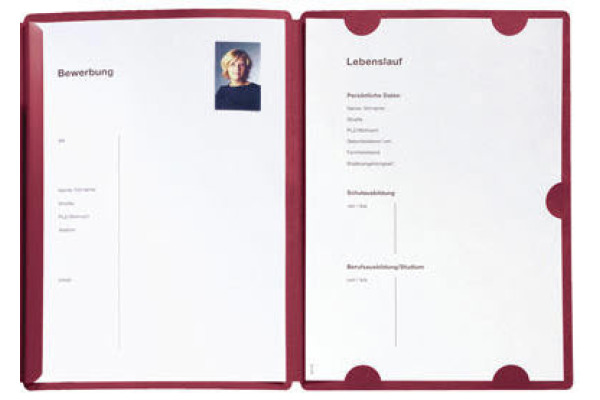 PAGNA Bewerbungsmappe Select 22002-01 rot 3-teilig