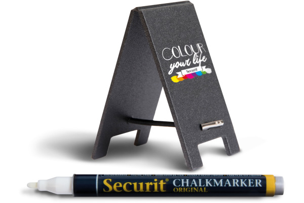 SECURIT Tisch-Kreidetafel TAG TAG-SBS-W schwarz 8.5x5x0.5cm
