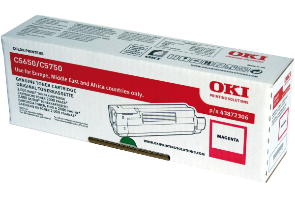 OKI Toner magenta 43872306 C5650/5750 2000 Seiten