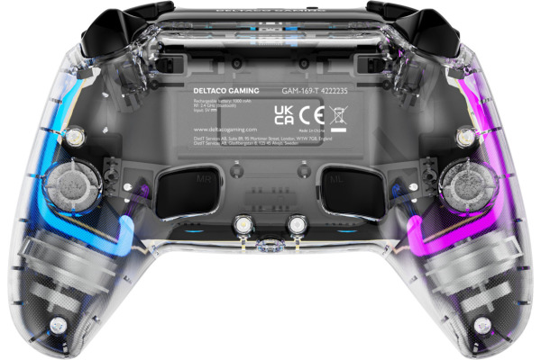 DELTACO Wireless Controller PS4 GAM-169-T Transparent