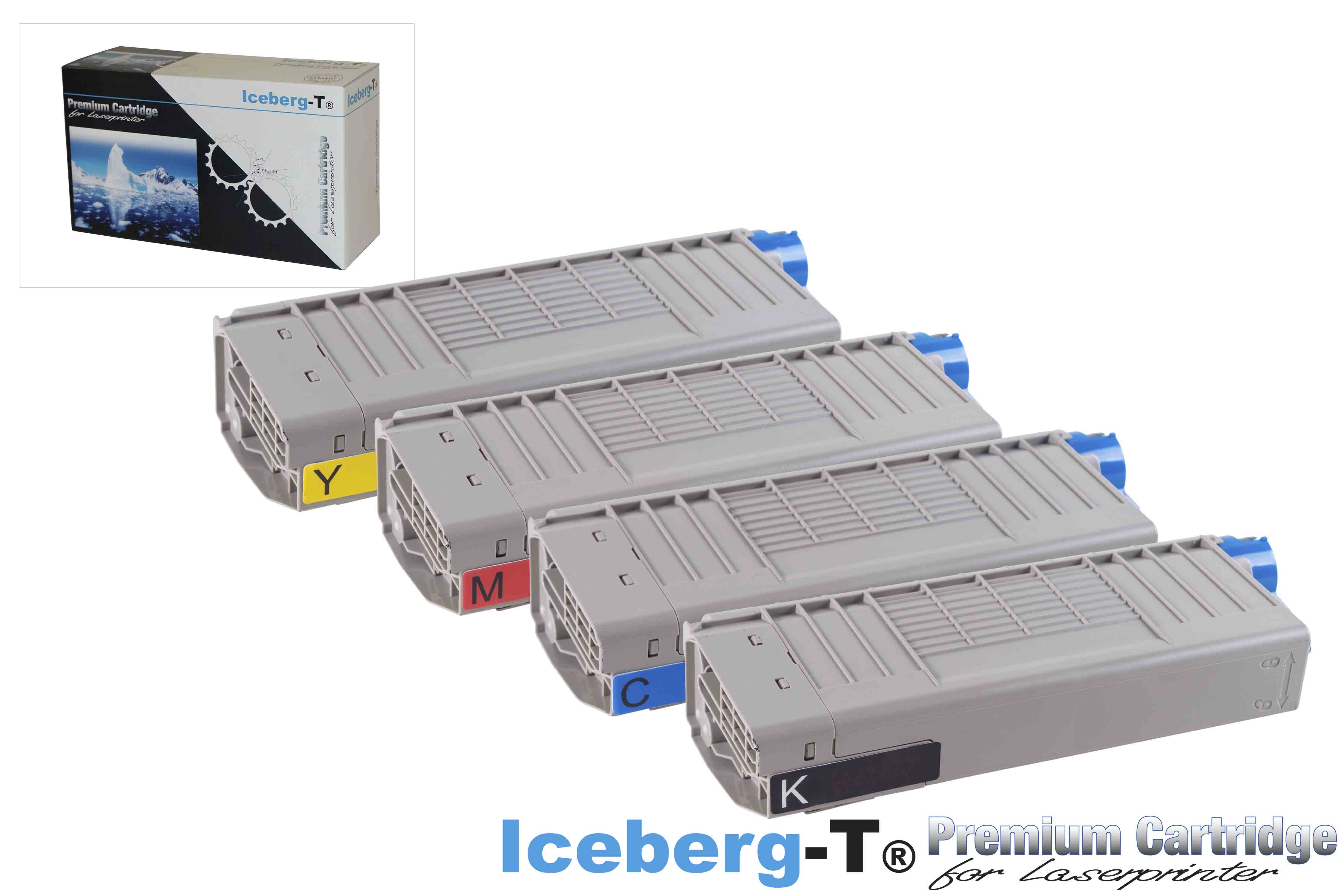 Iceberg-T Toner SET OKI C710 Set mit allen vier Farben