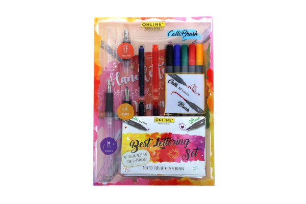 ONLINE Best Lettering Set BachelorIce 54133 M/1.4/EF+Tinte+Call.Brush ass.