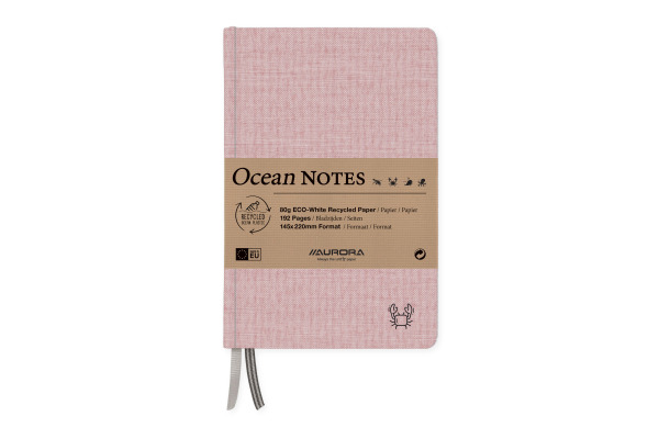 AURORA Notizbuch Ocean Notes A5 2396RTR rot, liniert 96 Blatt