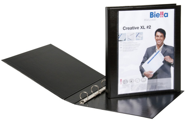 BIELLA Ringbuch Creative XL#2 4cm 44342502U 4 Ringe schwarz A4+