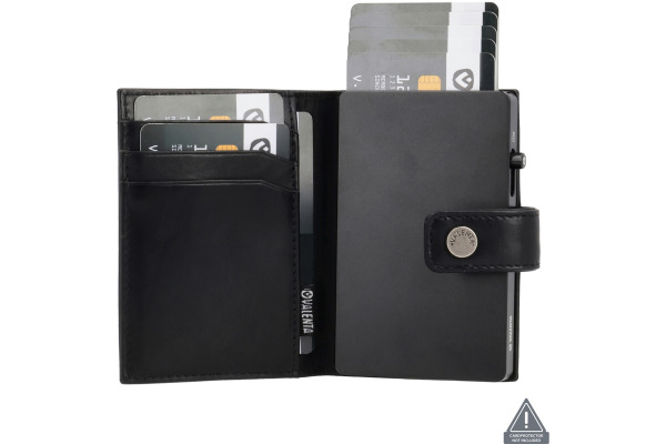 VALENTA Card Wallet Leather 588423 Black