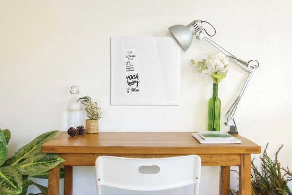 MAGNETOP. Design-Glasboard 400x400mm 13401000 weiss, magnetisch