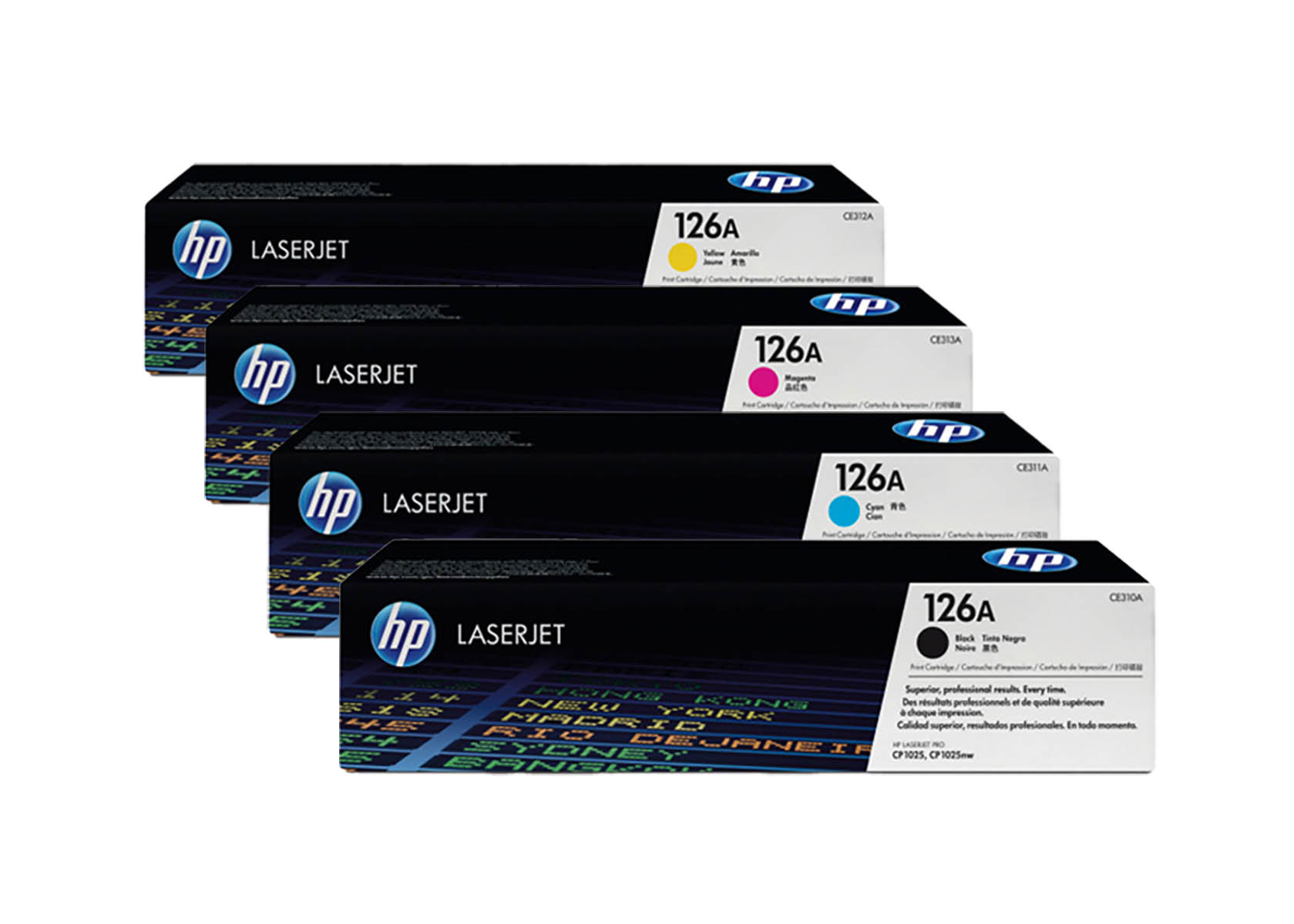 Original HP CE310A-SET / 126A-SET Multipack / Set mit allen vier Farben