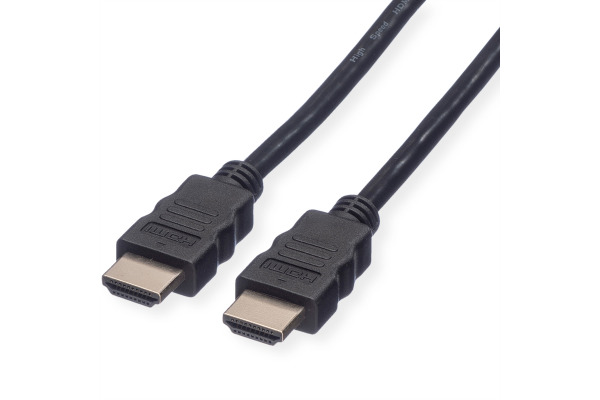 ROLINE HDMI High Speed Kabel, Eth. 11.04.554 Black, ST/ST, 2160p, 3D 1m